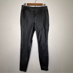 New York and Company Black Faux Fake Leather Pants Size Medium